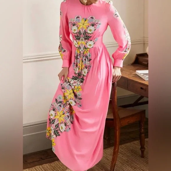 Boden Women's Pink Floral Maxi Dress - Picture 4 of 6